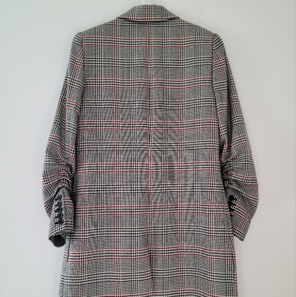 1. State Plaid Long Blazer gray - Picture 8 of 10